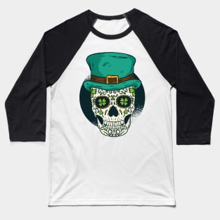 St. Patrick's Sugar Skull Baseball T-Shirt